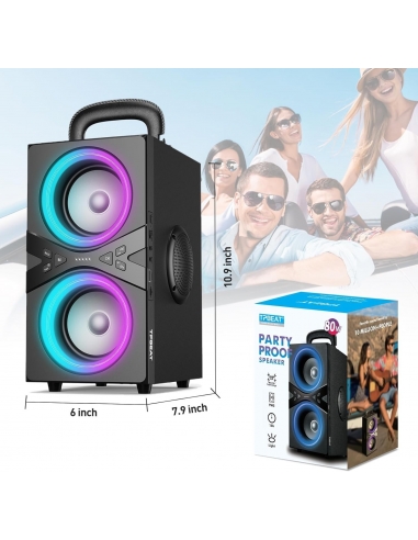 TPBEAT Cassa Bluetooth Portatile, 80W... TPBEAT Cassa Bluetooth Portatile, 80W...