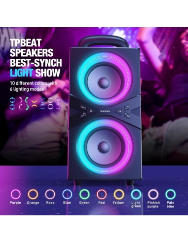 TPBEAT Cassa Bluetooth Portatile, 80W... TPBEAT Cassa Bluetooth Portatile, 80W...