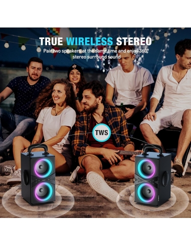 TPBEAT Cassa Bluetooth Portatile, 80W... TPBEAT Cassa Bluetooth Portatile, 80W...