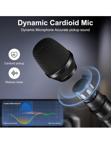 Aokeo Microfono dinamico per karaoke,...