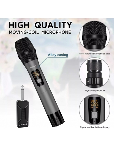 Bietrun WXM04 UHF Microfono Karaoke...