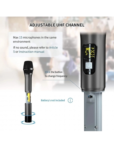 Bietrun WXM04 UHF Microfono Karaoke...