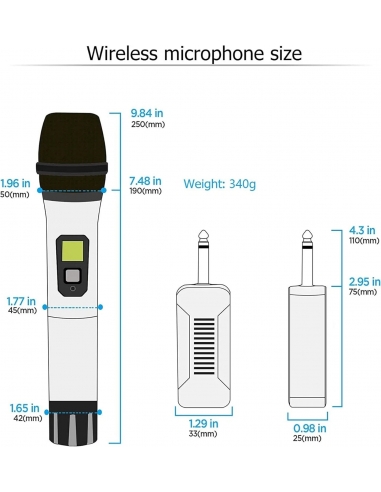 Bietrun WXM04 UHF Microfono Karaoke...