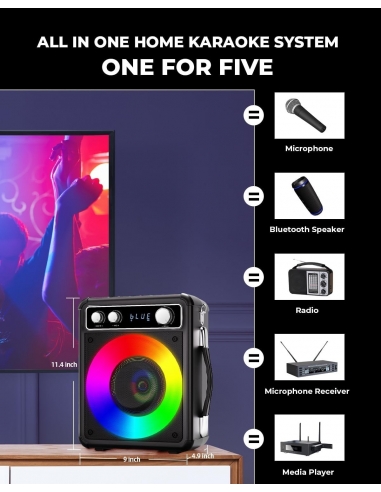 Karaoke T-03 Machine Con 2 Microfoni... Karaoke T-03 Machine Con 2 Microfoni...