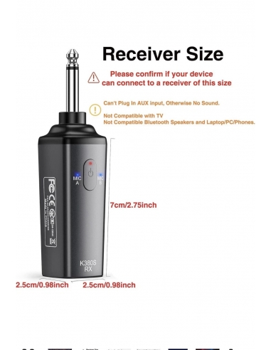 Lekato K380s Microfono wireless...