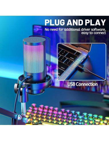 Anykuu Microfono Gaming a...