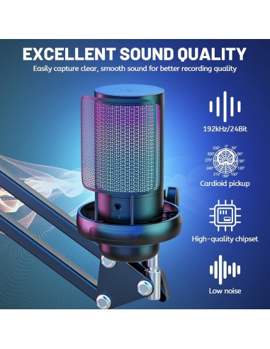 Anykuu Microfono Gaming a...