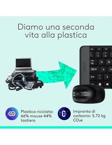 Logitech MK220 Combo Tastiera e Mouse... Logitech MK220 Combo Tastiera e Mouse...