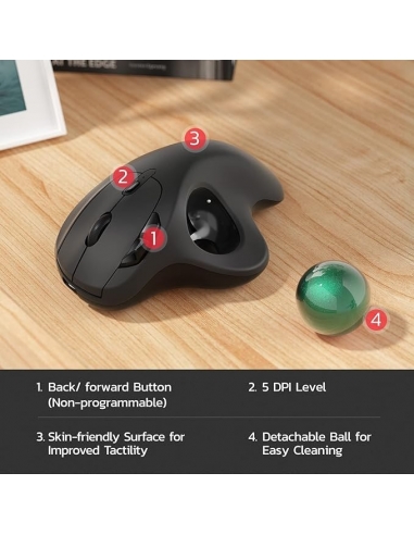 Nulea M501 Mouse Trackball senza... Nulea M501 Mouse Trackball senza...