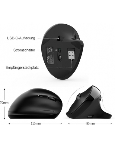 TECKNET Mouse ergonomico verticale... TECKNET Mouse ergonomico verticale...