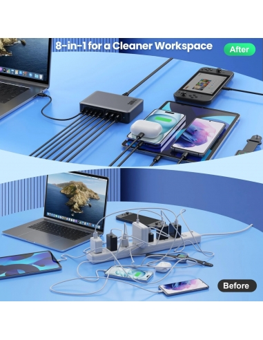 300W Caricatore USB C Multiplo GaN Ⅳ,...