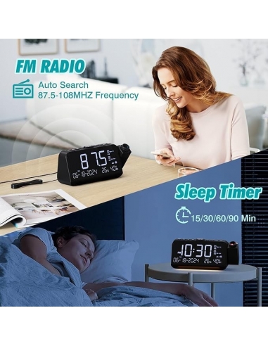 Radiosveglia Mesqool con proiettore,... Radiosveglia Mesqool con proiettore,...