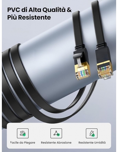 JAVEX Cavo Ethernet LAN Piatto Super...