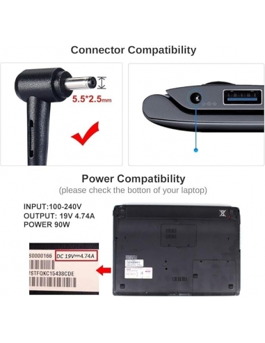 90W 19 V 4.74 A Caricatore per ASUS...