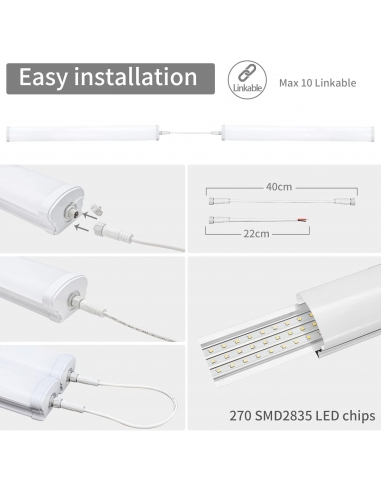 URing Lampada da soffitto a tubo LED...