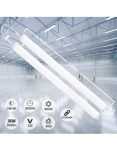 URing Lampada da soffitto a tubo LED...