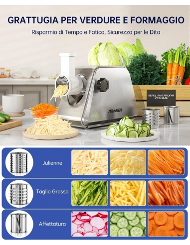 AIRMSEN Tritacarne Elettrico 5 in 1 -... AIRMSEN Tritacarne Elettrico 5 in 1 -...