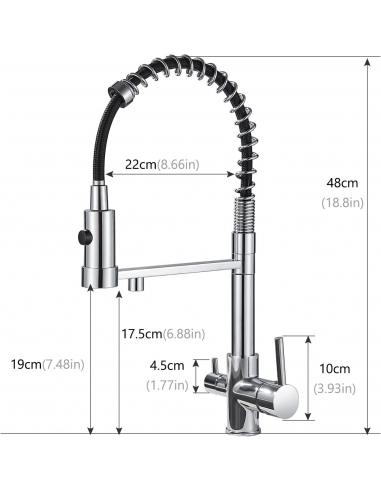 Sagetta - Miscelatore da cucina a 3...
