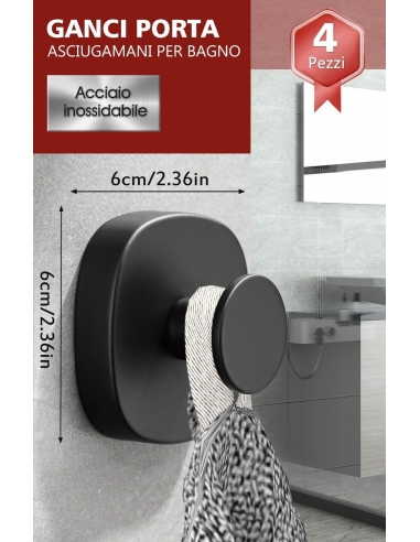 Daoun 4 Pezzi Ganci a Ventosa per... Daoun 4 Pezzi Ganci a Ventosa per...