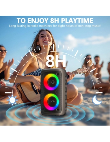 Karaoke T-08 altoparlante Bluetooth... Karaoke T-08 altoparlante Bluetooth...