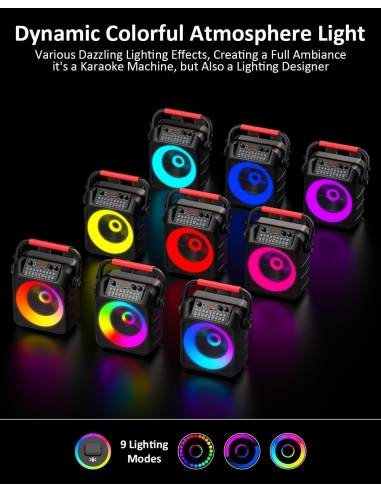 Karaoke K256 con 2 microfoni Cassa...