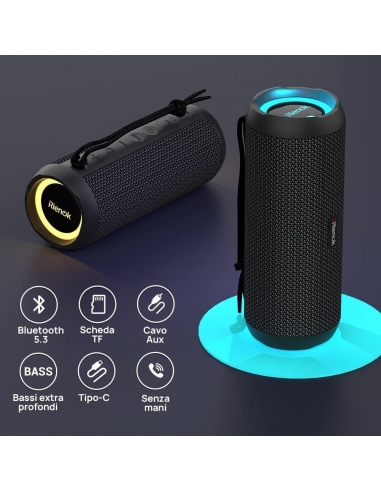 RIENOK S6 Cassa Bluetooth Portatile...