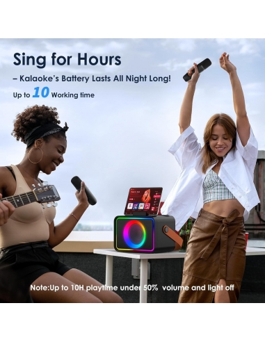 Karaoke K26 con 2 microfoni per... Karaoke K26 con 2 microfoni per...