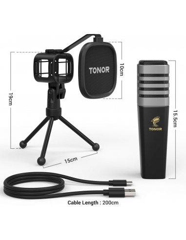 TONOR TC30 Microfono USB, Cardioide... TONOR TC30 Microfono USB, Cardioide...
