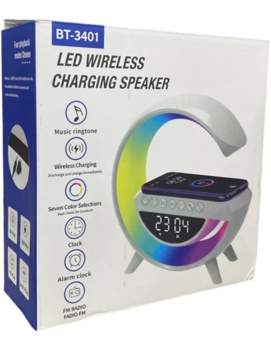 Sveglia Wireless BT-3401 con luce e... Sveglia Wireless BT-3401 con luce e...