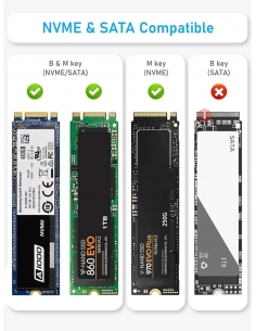 Beikell M.2 NVME Enclosure,... 2