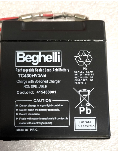 BEGHELLI TC430 Batteria di Ricambio...