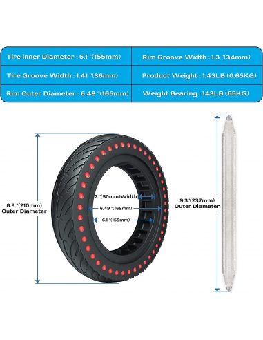 Pneumatico Solido Da 8,5 Pollici,...