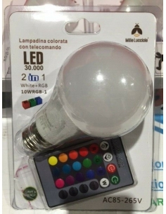 Lampadina LED RGB-W 10W E27...