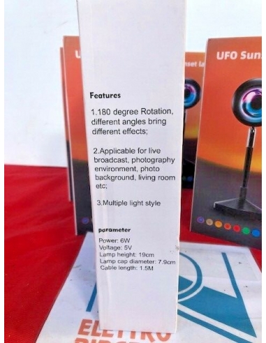 Lampada Led Light Ufo Sunset Girevole...