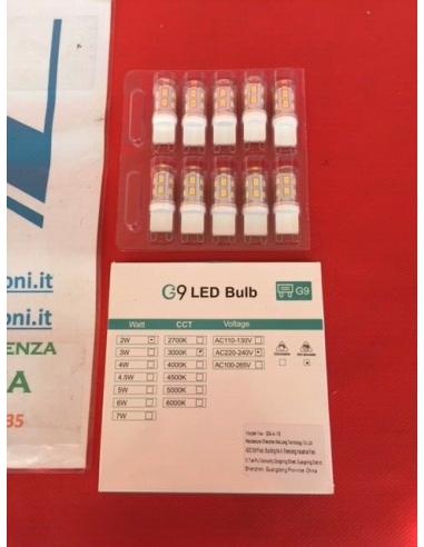 Lampadina Led G9 2W Bianco Caldo... Lampadina Led G9 2W Bianco Caldo...
