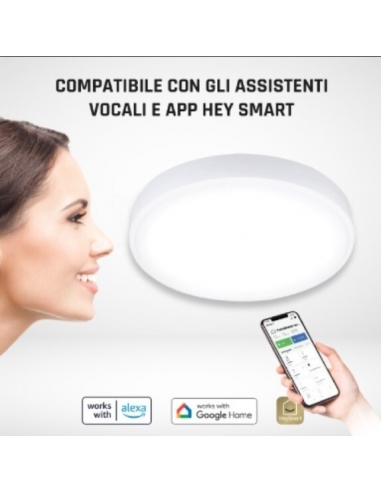 Heylight - Plafoniera Smart Wi-Fi Led...