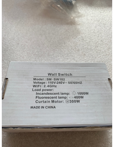 Interruttore Luce Wi-fi SM-SW102...
