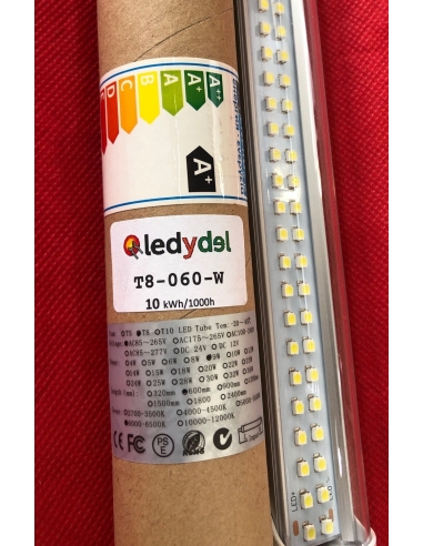 4 x TUBO NEON A LED T8 60cm  9w LUCE...