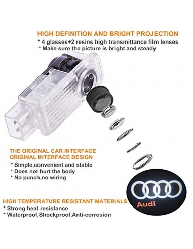 Luce Porta Auto AUDI LED Logo 3D...