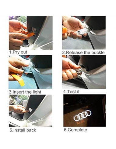 Luce Porta Auto AUDI LED Logo 3D...