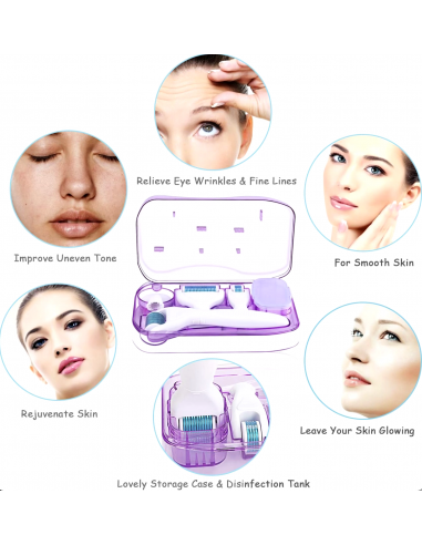 Dermaroller 6 in 1 Kit di alta...