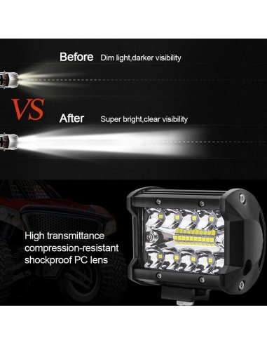 Safego Faro da Lavoro LED 4" 60W...