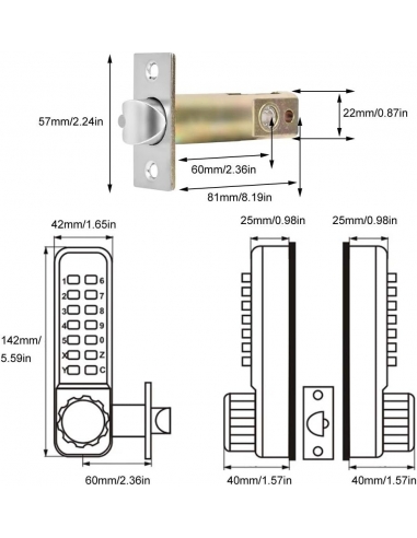 Serratura meccanica con chiusura a...