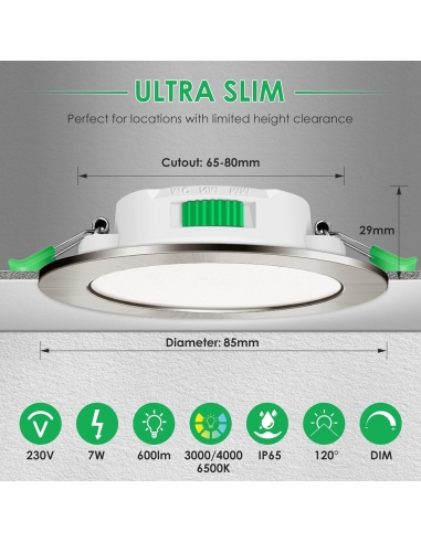 ALUSSO 6 Faretti LED da Incasso, 7W... ALUSSO 6 Faretti LED da Incasso, 7W...