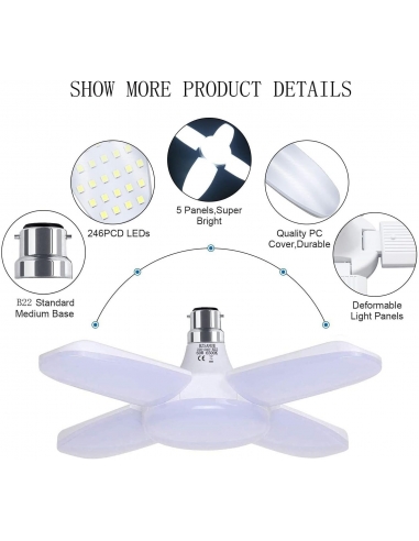 HZSANUE Lampada da garage a baionetta...