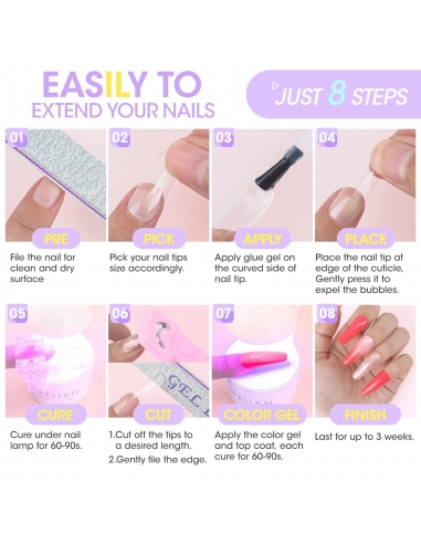 Gellen Kit di estensione, gel colla,...