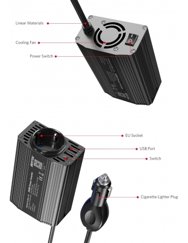 BESTEK MRI3013BU 300W Inverter da...