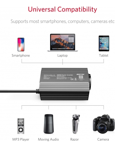 BESTEK MRI3013BU 300W Inverter da...