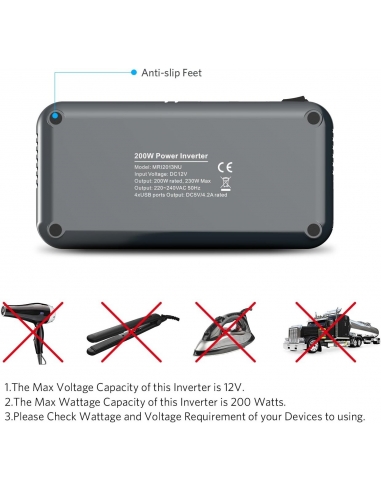 BESTEK MRI2013NU 200W Inverter Auto...