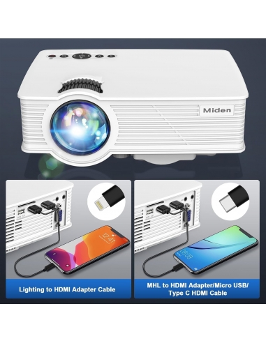 Miden GP9 Mini Proiettore 1080P Full...